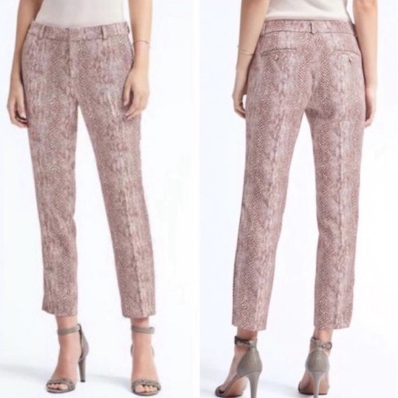 Banana Republic Avery Pants Snakeskin Size 2 - Picture 1 of 7